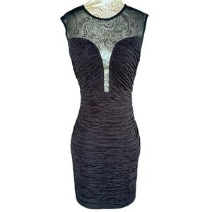 Sexy Sheer Black Sleeveless Dress Baddie Goth Mini Party Baddie Dress Medium